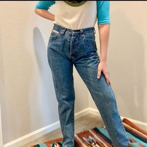 Vintage LUA Denim Medium Wash Tapered Jeans Sz 29